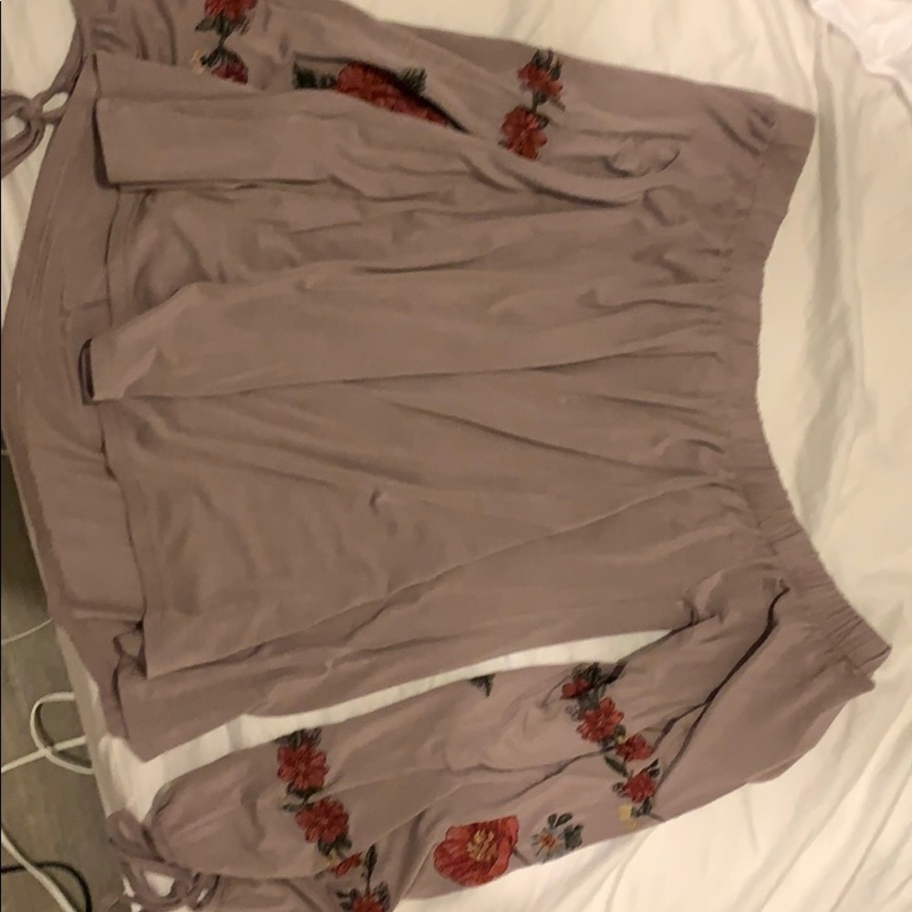 Long sleeve off the shoulder top